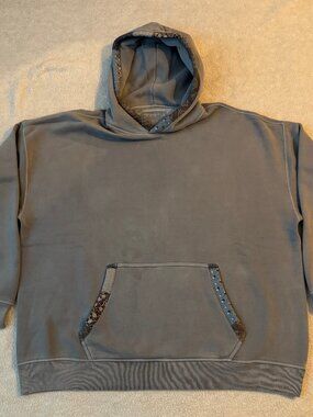 Abercrombie Essential Popover Hoodie - Blue Grey - Size XL